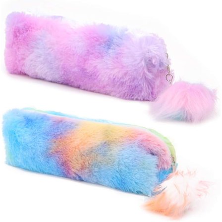 Sæt med 2 Makeup Blyantsæt Blød Pastelrosa Regnbue Blød med