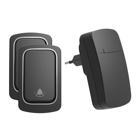 Trådlös Dörrklocka Vattentät 300M Räckvidd Sladdlös Hem Plug In Dörrklockor Kit UK