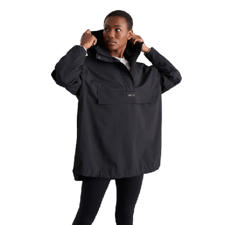 aim'n Black Waterproof Oversized Anorak Friluftsjackor Dam Svart L