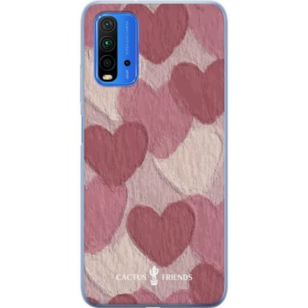 Yhteensopiva Puhelinkuori Xiaomi Xiaomi Redmi Note 9 4G Cactus and Friends - Blush Paper Hearts