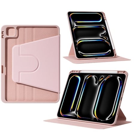 Etui for iPad A16 1111" 2025-utgave Roterende Bok Pennspor Sakura Rosa