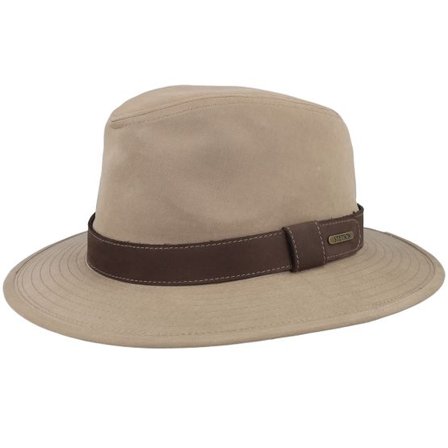 Stetson - Beige traveler Hatt - Waxed Cotton Wr Sand Traveller @ Hatstore