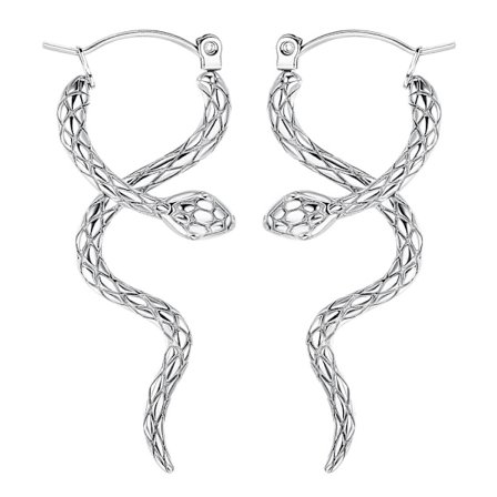 Titanium Orm Örhängen för Kvinnor Orm Hängande Dropp Örhängen Punk Gotisk Orm Titanium Örhängen för Känsliga Öron Personlighet Djur Örhängen