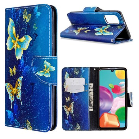 Wonderland Samsung Galaxy A41 flip etui - metall sommerfugler