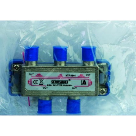 SCHWAIGER Breitband-Verteiler 4-fach, 11 dB