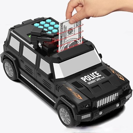 Sparegris til børn Mønt Penge Atm Fødselsdag Simulation Seddel Transport Bilbatteri Cq5