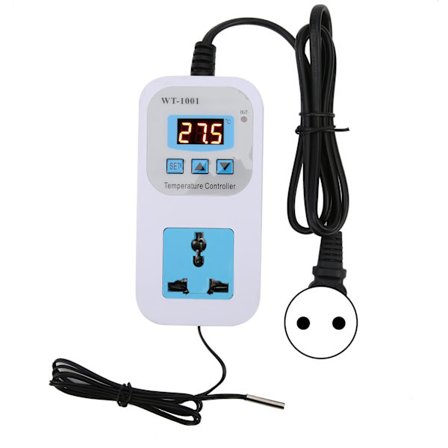 Smart Digital Temperaturregulator Justerbar Stikdåse 10A WT-1001 110-220V EU Stik
