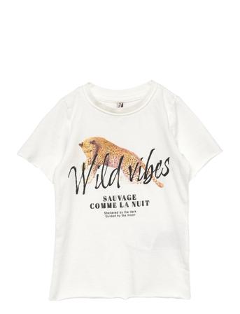 Kmglucy Fit S/S Rebelle Top Box Jrs T-shirt Hvid Kids Only