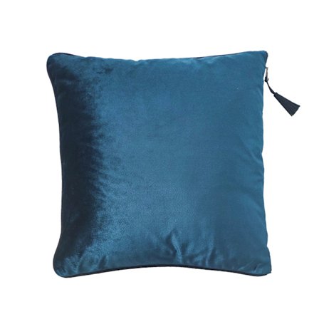 Koristeellinen petroolisininen tyyny, 45x45 cm kangas