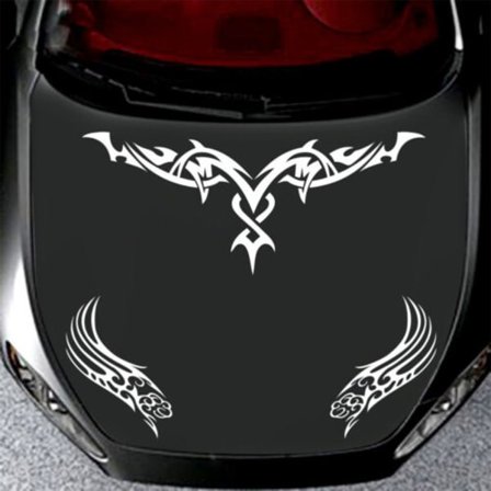 Universal Racing Hood Stripes Dekal Vinyl Stickers Klistermærker Karosseri Til