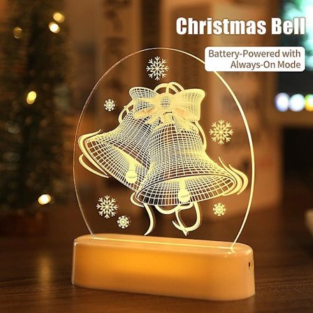 Snemand Natlampe Snefnug Natlampe Elg Natlampe Juletræ Natlampe Julemand Natlampe Klokke Natlampe Led Rund Lampe Jul Gi