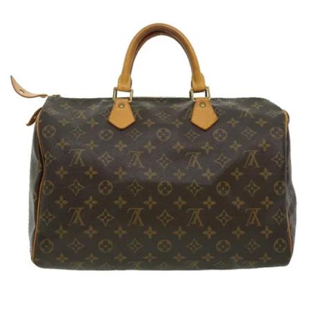 Louis Vuitton Vintage, Pre-owned Speedy 35 Monogram Handbag Bruin, Dames, Maat:ONE Size