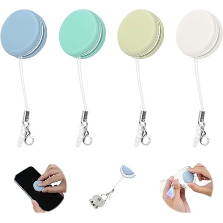 4 st Macaron Mobiltelefon Skärm Rengöring, Macaron Mobiltelefon Skärm Torka, Telefon Skärm Rengöringsverktyg, Bärbar Mobiltelefon Skärm Torka Hänge 