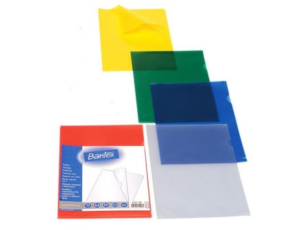 Bantex A4, jämnskuren mapp, 110 mikrometer, polypropylen, skrovlig, transaprent 10/fp - Lyreco - Kontorsmaterial - Mappar och plastfickor - 