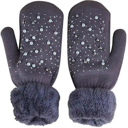 Naisten Käsineet Villalapaset Talvi Paksut Lämpimät Lapaset Kokosormiset Neulotut Pehmeät