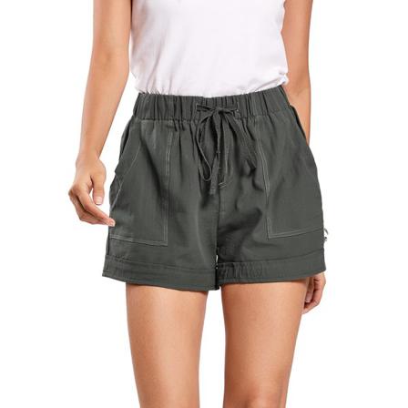 European American Casual Shorts Dam Sommar Plisserad Pocket Al