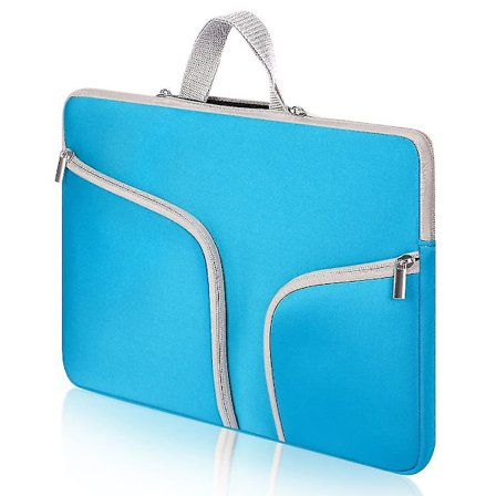 Vattentät Laptop Sleeve Case Bag 13x9.1 Tum Zipper Pocket För Macbook Samsung Chromebook Hp Acer Lenovo-Vatten Blå
