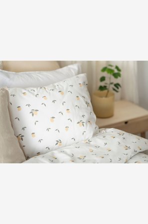 Borganäs of Sweden - Pussilakanasetti Lemons, 2 osaa - Keltainen - Pussilakanasetit - 150X210 - - Homeroom