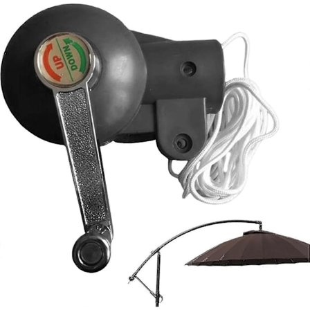 Utendørs Parasoll Sveivehåndtak - Rustbestandig Antirust Stål | Solskjermingskontroll kompatibel med Utendørs Parasoll