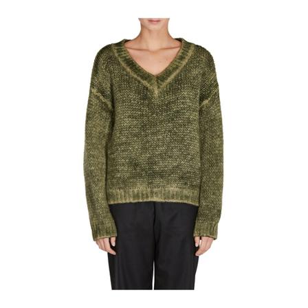 Roberto Collina, V-neck Knitwear Groen, Dames, Maat:S