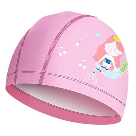 Badehetter for barn med langt hår, PU-stoff, badehette for jenter, gutter, barn og tenåringer med langt krøllete hår og fletter, vanntett badehatt, 