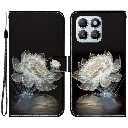 For Honor X8b 4G -puhelimen suojakuori, kuvioitu lompakkomallinen nahkakansi