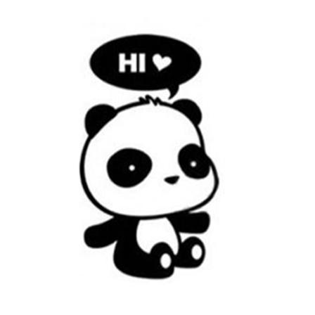 1 st söt panda avtagbar väggströmbrytare klistermärke för fönsterdekaler