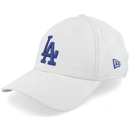 New Era - MLB Beige flexfit Cap - Los Angeles Dodgers Faux Suede 39THIRTY Grey/Royal Flexfit @ Hatstore