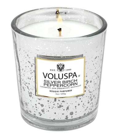 Voluspa Silver-Birch-Peppercorn Duftlys Classic 60t