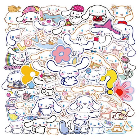 50 stk. Cinnamoroll Sanrio Kuromi Klistremerker Dekal For Laptop Vannflaske Skateboard Dekorasjon