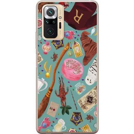 Kompatibel Mobilcover til Xiaomi Xiaomi Redmi Note 10 Pro Magisk illustration med troldstav, hat og fantasifulde genstande i legende eventyrstil