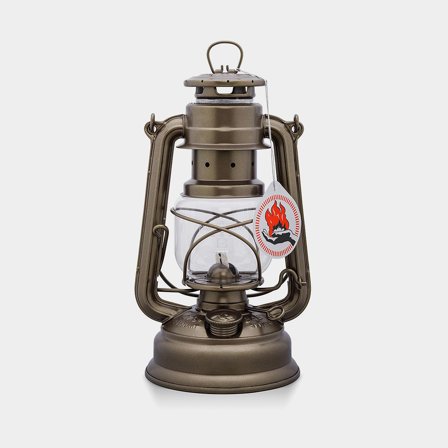 Stormlamp / stormlantaarn Feuerhand 276 (Baby Special), 255 mm, Bronze, met lont