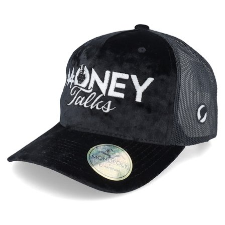 Monopoly - Černá trucker Kšiltovka - Money Talks Velvet Black Trucker @ Hatstore