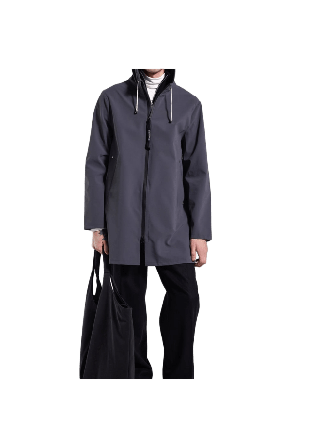 Stutterheim Stockholm Lightweight Zip Matte Raincoat Jackor Dam Grå MEDIUM