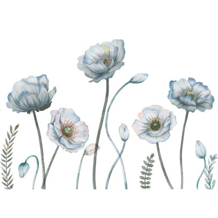 Sininen kaunis kukka seinätarra Seinätarra Seinäkoriste