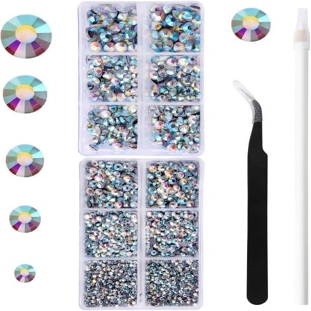 6530st Hotfix Rhinestones AB Krystal Rhinestones Flatback Glas