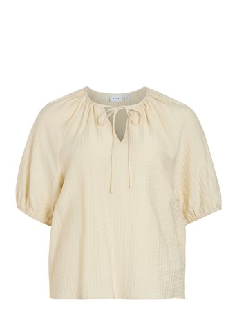 Vila Viclo 2/4 V-Neck Top - Noos - Cream - 40