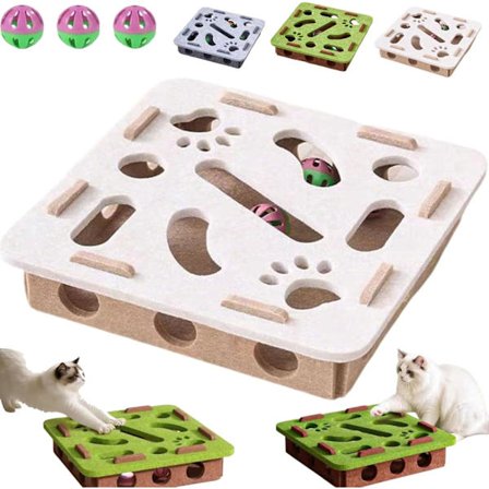 Interaktiv Katteleke Labyrint – Intelligensleke for Katt med Ball & Godbiter