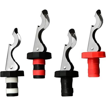 4 genanvendelige vinstop til flasker i gummi