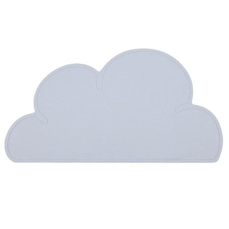 Barn Silikon Molnformad Bordstablett Servis Bordsmatta Tvättbar och Portabel (svart)