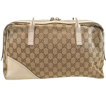 Gucci Vintage, Pre-owned Canvas Tote Bruin, Dames, Maat:ONE Size,leather