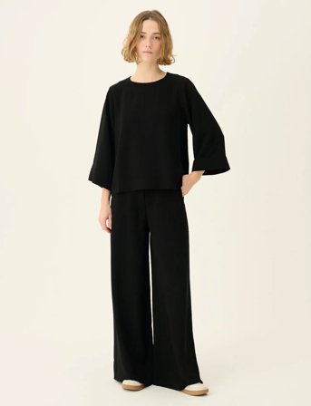 Rue de Tokyo Simako Recycled Heavy Crepe - Black - XL