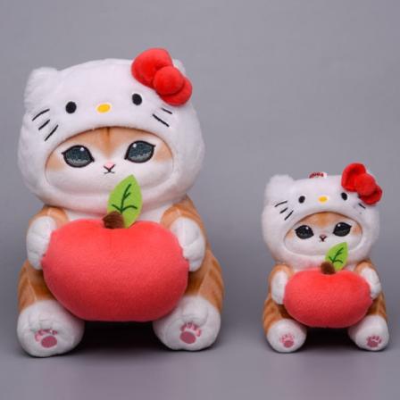 Mub - Ny design Hai Cat Sanrio Joint Ugly Fish Kuromi My Melody Cinnamon Plysj Leke Nøkkelring Gave 1 20cm