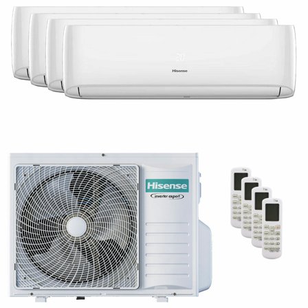 Condizionatore Hisense Hi-Comfort 2025 quadri split 7000+7000+7000+9000 BTU inverter A++ wifi unità esterna 8 kW