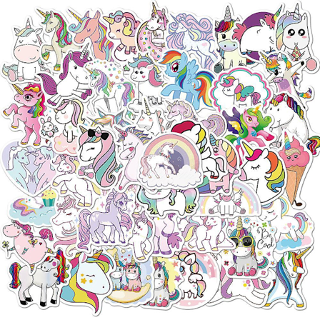 50 stk., Enhjørning Sticker, Scrapbooking Sticker, Børne Stickers Er Egnede