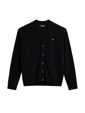 J.Lindeberg - Golf - Lucas Knitted Cardigan - Black - Homme - S