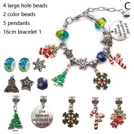1set Julberlockhänge Diy-armband Xmas Smyckenstillverkning
