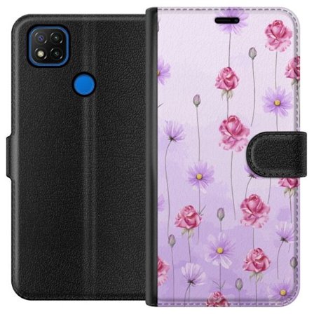 Kompatibel Tegnebogsetui til Xiaomi Redmi 9C Petal Reverie Lilac Mist