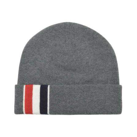 Thom Browne, Jersey Stitch Hat in Grey Wool Grijs, Heren, Maat:ONE Size