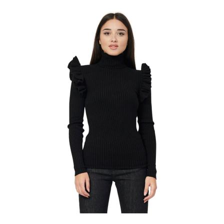 Fracomina, Turtlenecks Zwart, Dames, Maat:M